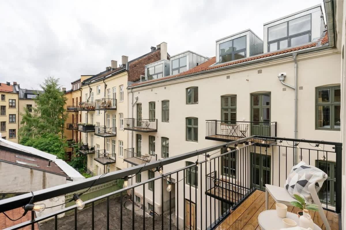 Dinbnb Apartments Gruenerlokka I 2-Bedroom With Double Queen Room & Balcony Oslo Buitenkant foto